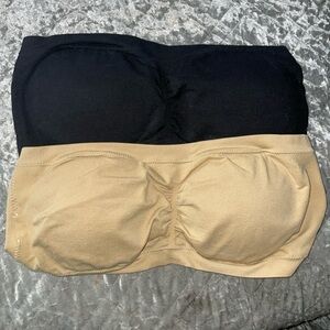 Bundle of BNWOT Intimates Bandeaus 2 Pack - 1 TAN AND 1 BLACK